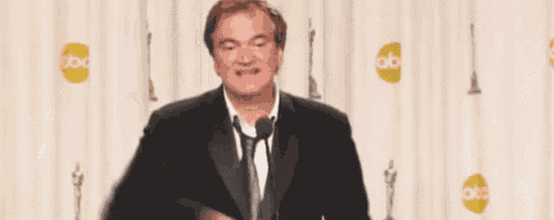 Quentin Tarantino Peace Gesture